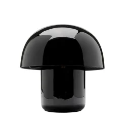 KDesign Lampa stołowa MUSHROOM SHINY 20 cm czarna