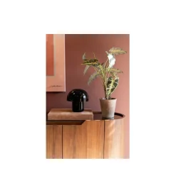 KDesign Lampa stołowa MUSHROOM SHINY 20 cm czarna