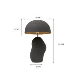 KDesign Lampa stołowa NUBE 48 cm czarna
