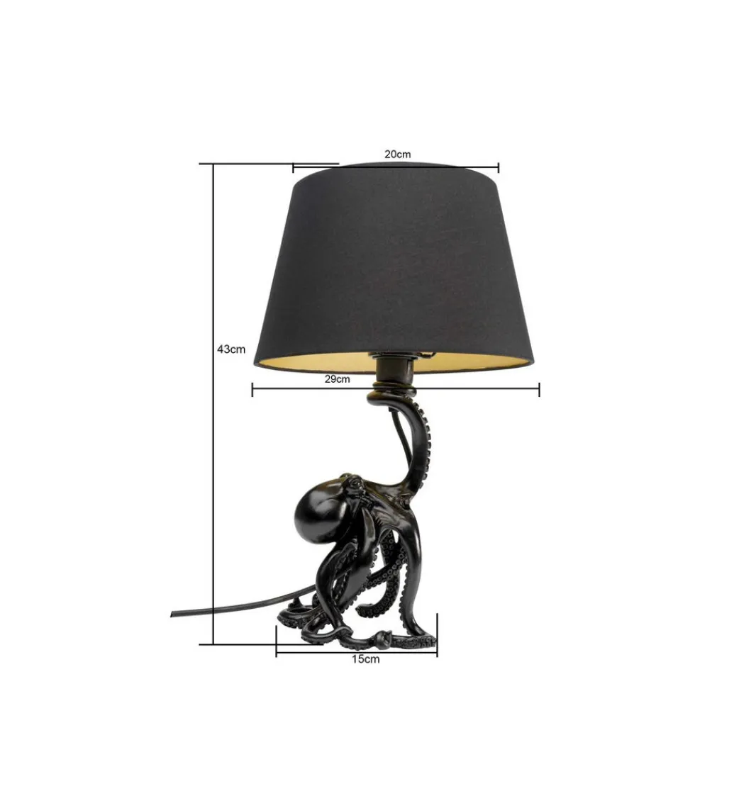 KDesign Lampa stołowa OCTOPUS 47 cm czarna