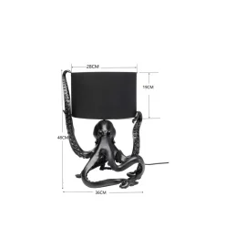 KDesign Lampa stołowa OCTOPUS 47 cm czarna