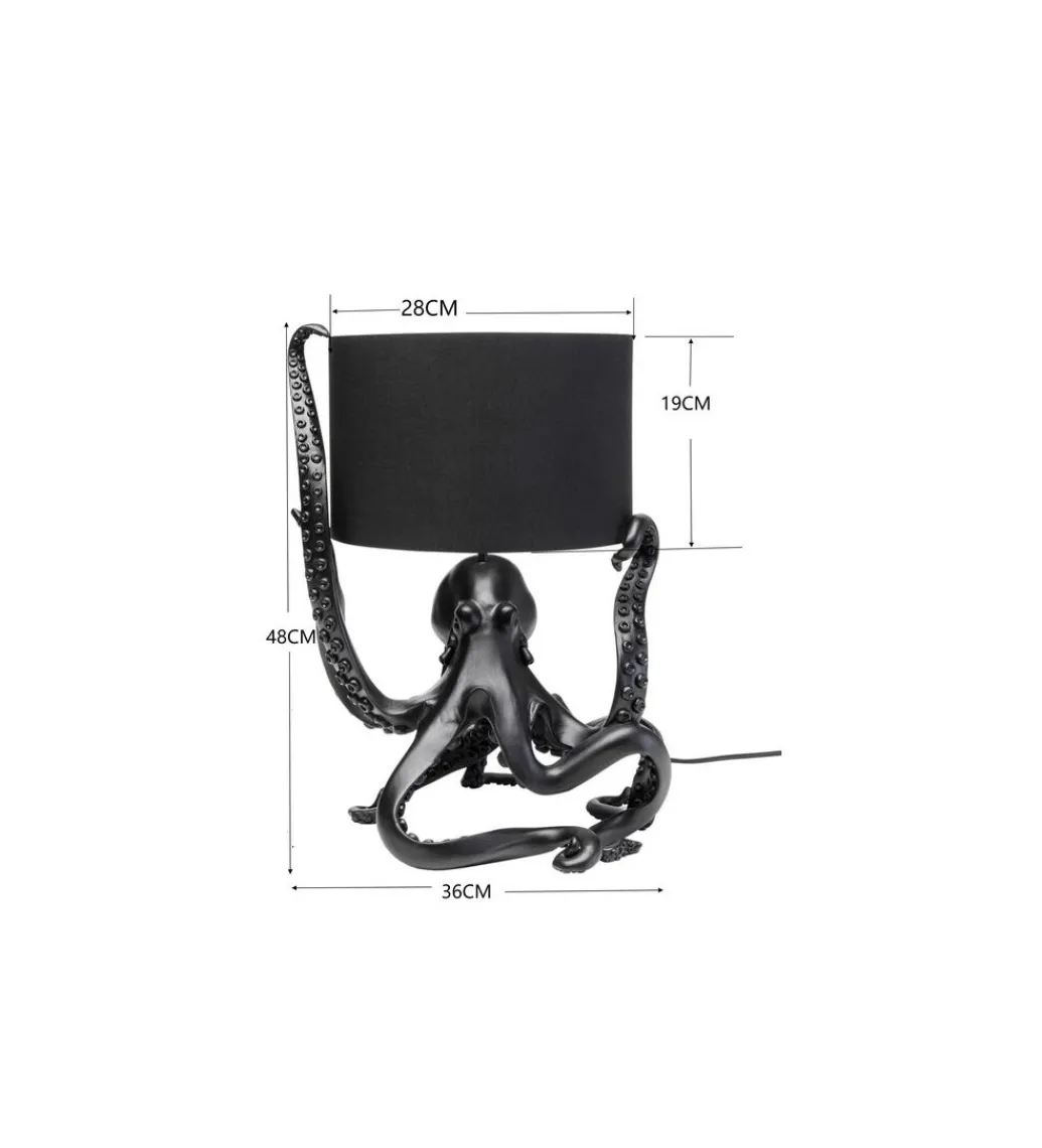 KDesign Lampa stołowa OCTOPUS 47 cm czarna