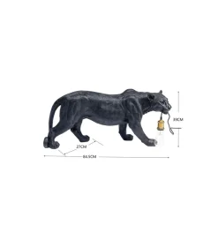 KDesign Lampa stołowa PANTERA 40 cm czarna