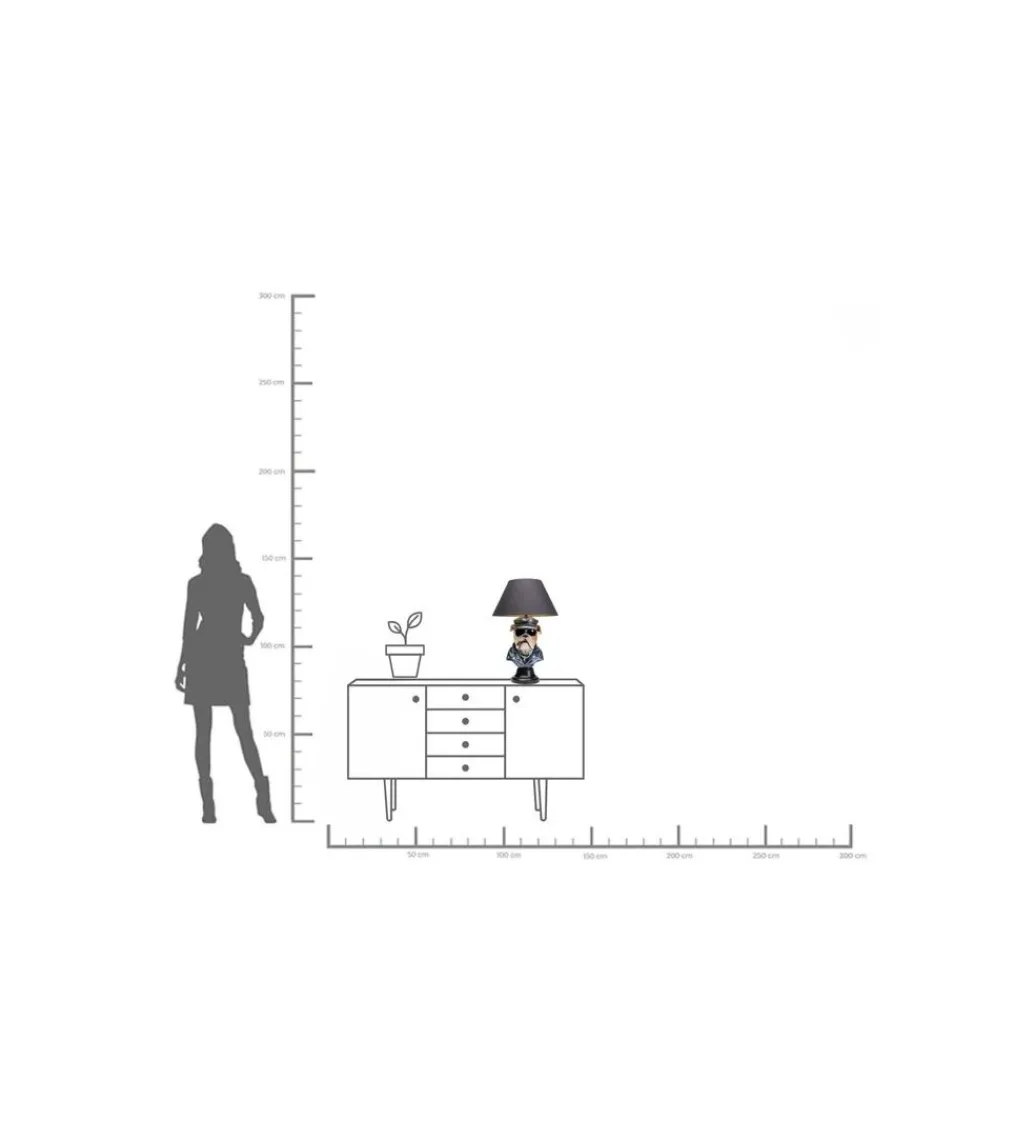 KDesign Lampa stołowa PUNK DOG 57 cm
