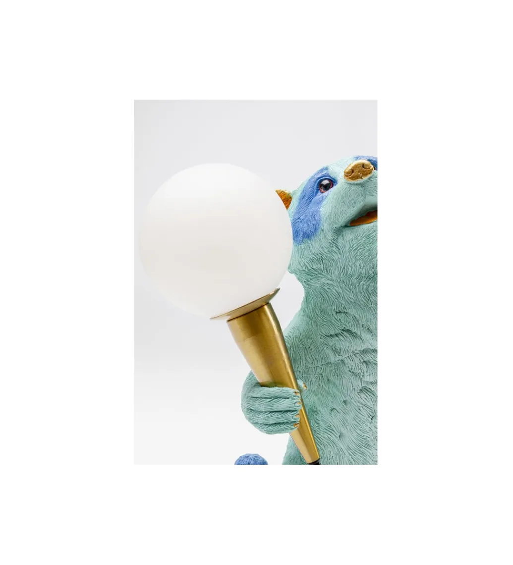 KDesign Lampa stołowa RACCOON 31 cm niebieska