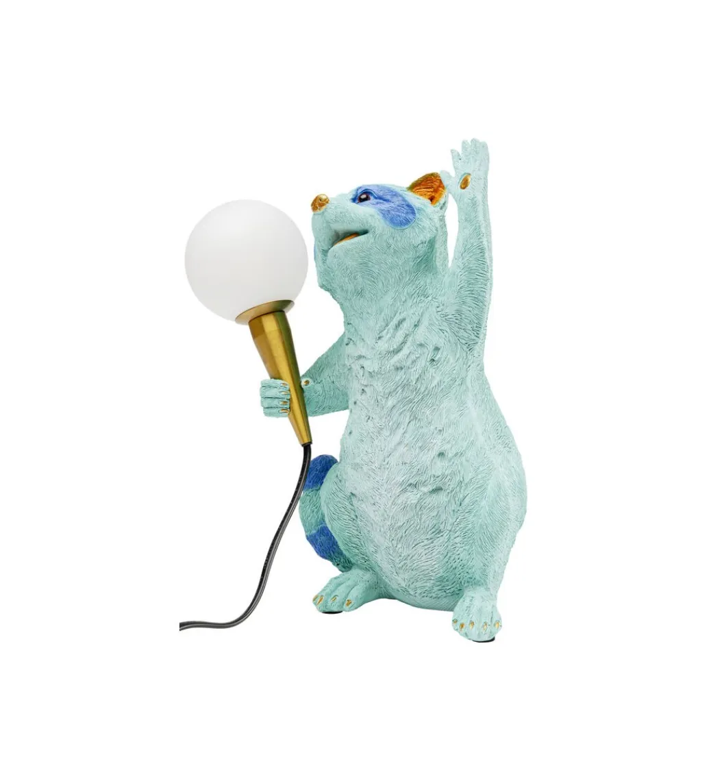 KDesign Lampa stołowa RACCOON 31 cm niebieska
