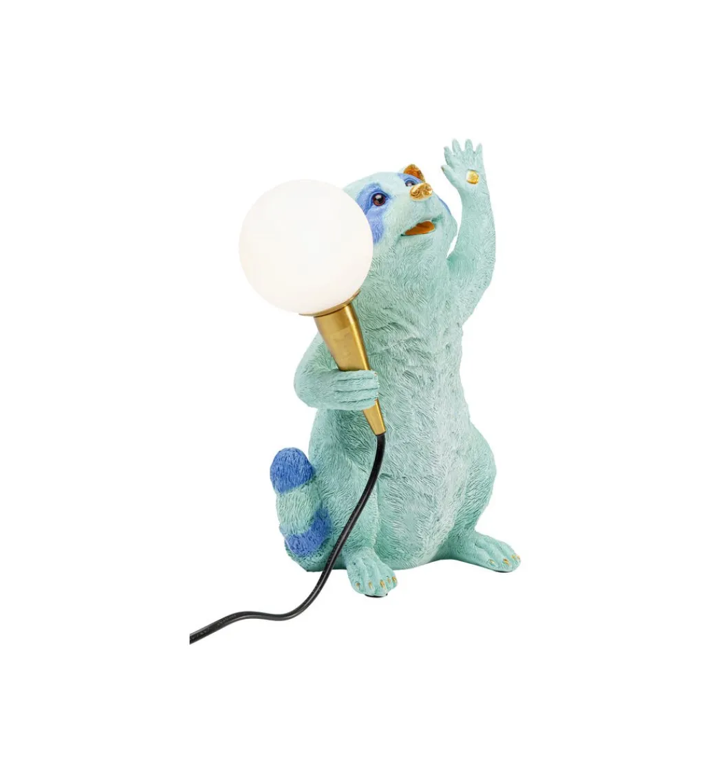 KDesign Lampa stołowa RACCOON 31 cm niebieska