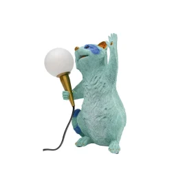 KDesign Lampa stołowa RACCOON 31 cm niebieska