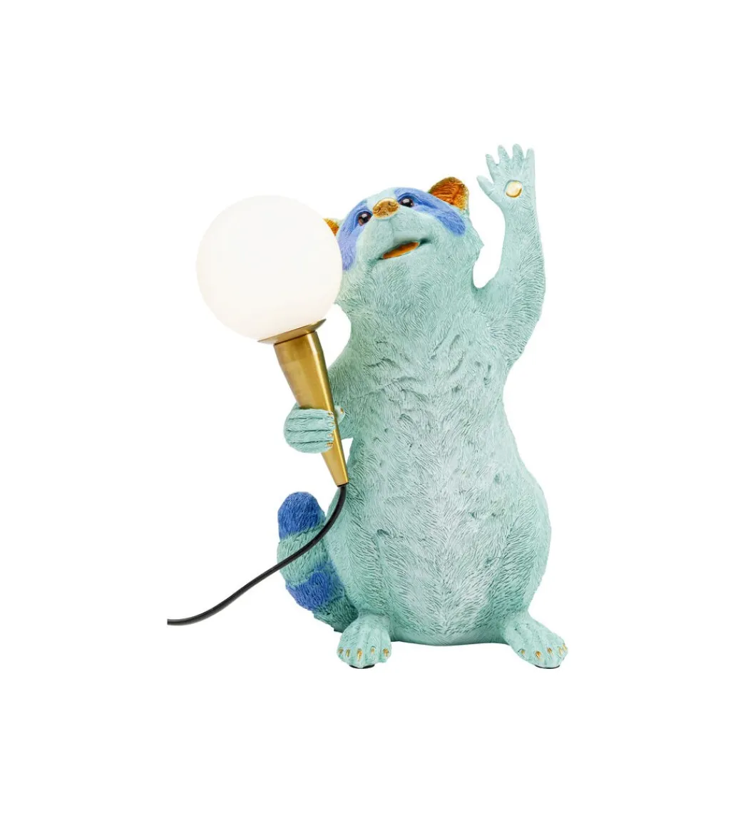 KDesign Lampa stołowa RACCOON 31 cm niebieska