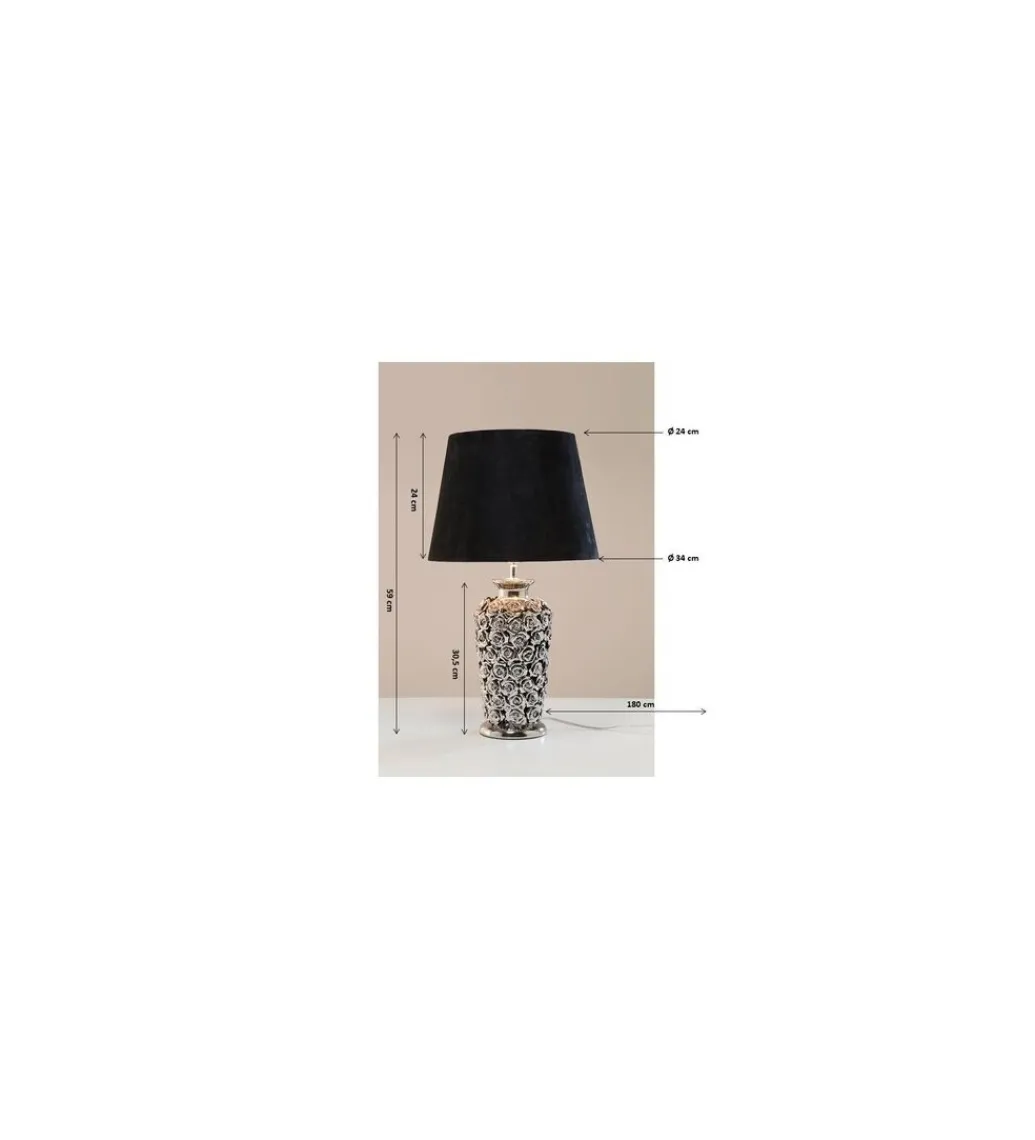 KDesign Lampa stołowa ROSE srebrna