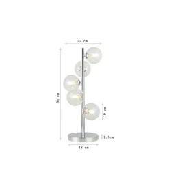 KDesign Lampa stołowa SCALA BALLS 54 cm chromowana