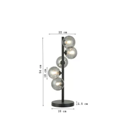 KDesign Lampa stołowa SCALA BALLS 54 cm czarna
