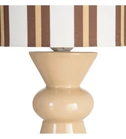 Zona-Design Lampa stołowa STRIPENMA 43 cm beżowa kremowa