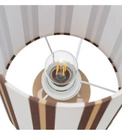 Zona-Design Lampa stołowa STRIPENMA 43 cm beżowa kremowa