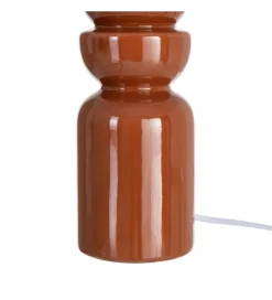 Zona-Design Lampa stołowa STRIPENMA 47 cm terrakota kremowa