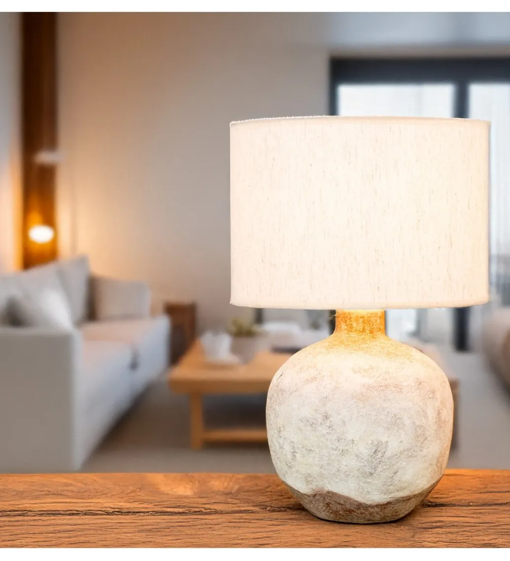 Exclusivas Lampa stołowa VENUS ceramika szara