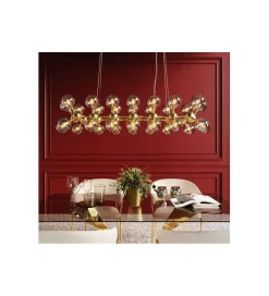 KDesign Lampa wisząca ATOMIC BALLS 140 cm złota