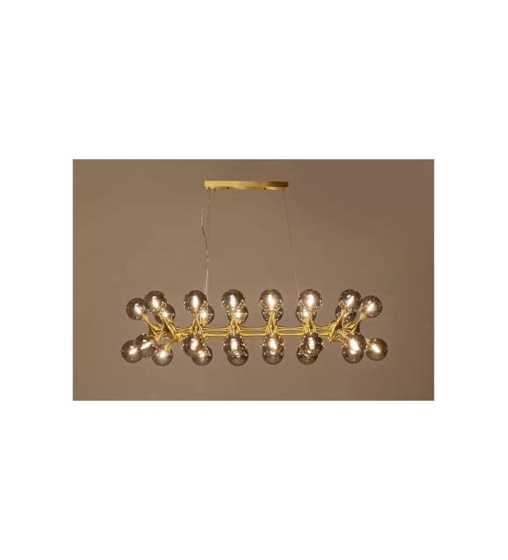 KDesign Lampa wisząca ATOMIC BALLS 140 cm złota