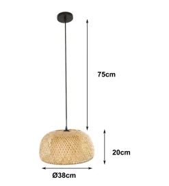 Exclusivas Lampa wisząca BAMBOO 38 cm bambus