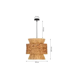 KDesign Lampa wisząca CAMPO 39 cm naturalna