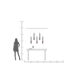 KDesign Lampa wisząca CANDY BAR 100 cm wielokolorowa