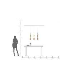 KDesign Lampa wisząca CANDY BAR 70 cm złota