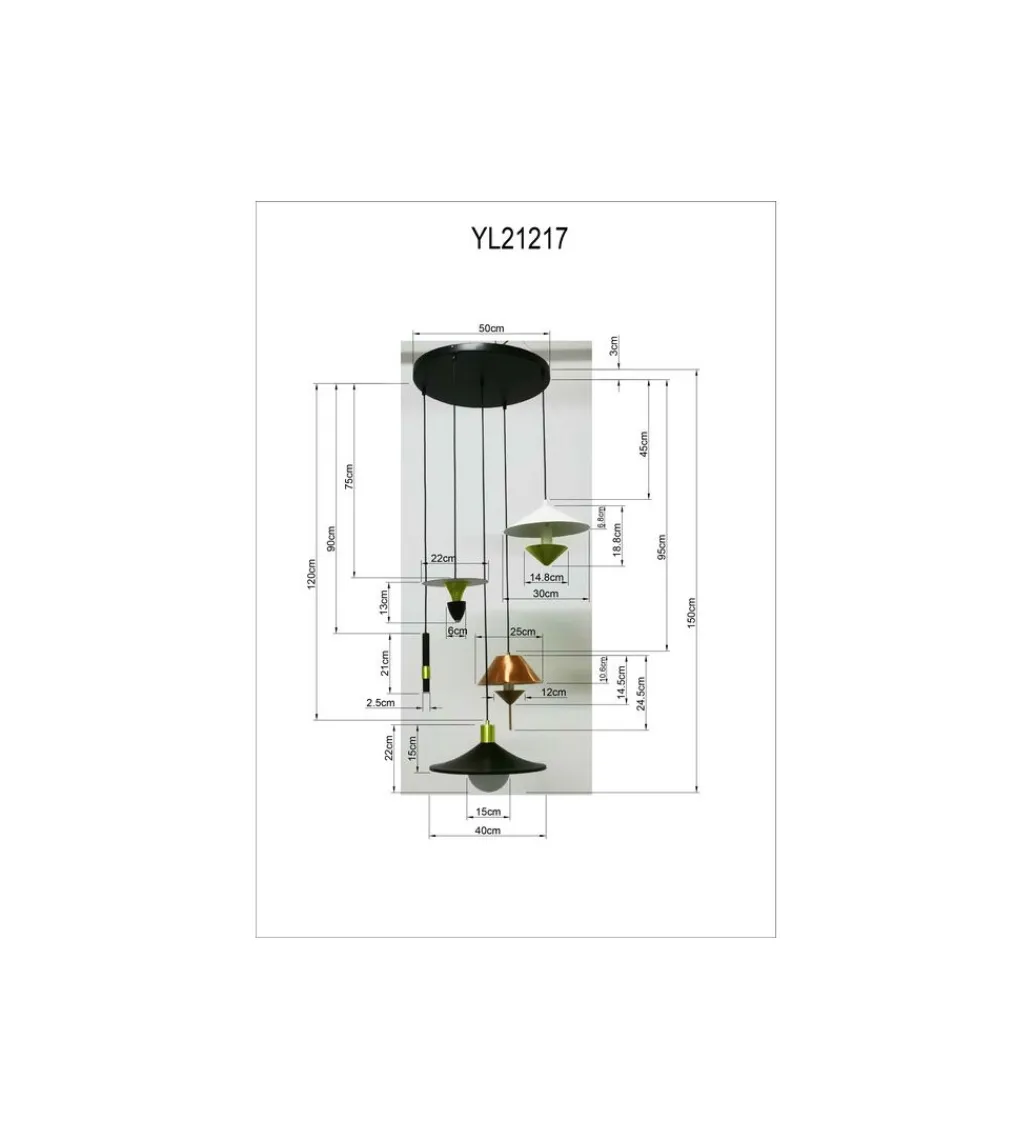 KDesign Lampa wisząca CAPPELLI 50 cm
