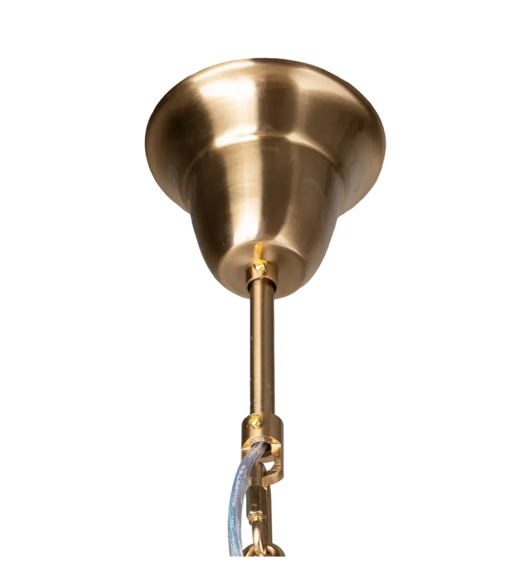 DENZO Lampa wisząca CELINK 50 cm złoto szara