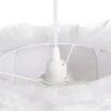 Zona-Design Lampa wisząca CLOUDI 40 cm Pióro biała