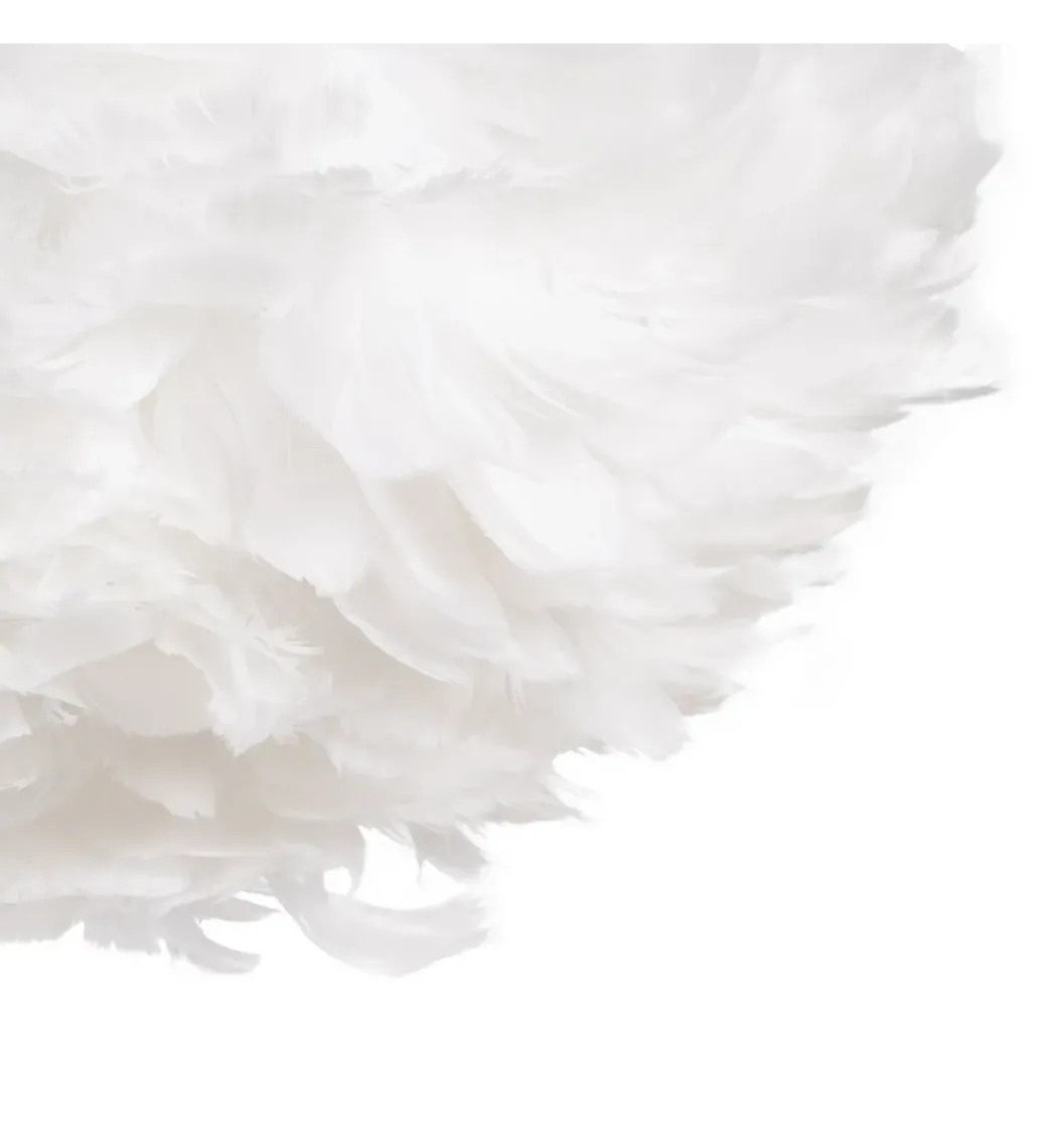 Zona-Design Lampa wisząca CLOUDI 40 cm Pióro biała