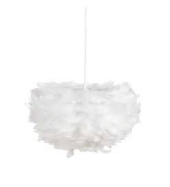 Zona-Design Lampa wisząca CLOUDI 40 cm Pióro biała