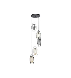 KDesign Lampa wisząca Diamond Fever Spiral 42 cm czarna
