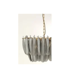 KDesign Lampa wisząca FEATHER 95 cm szara