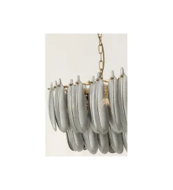 KDesign Lampa wisząca FEATHER 95 cm szara