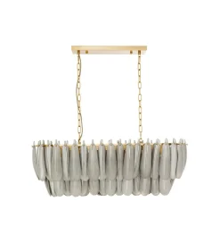 KDesign Lampa wisząca FEATHER 95 cm szara