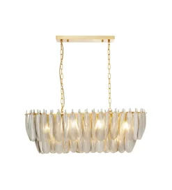 KDesign Lampa wisząca FEATHER 95 cm szara