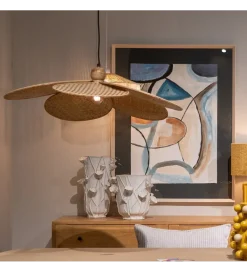 Zona-Design Lampa wisząca FEGARO 82 cm naturalne włókna