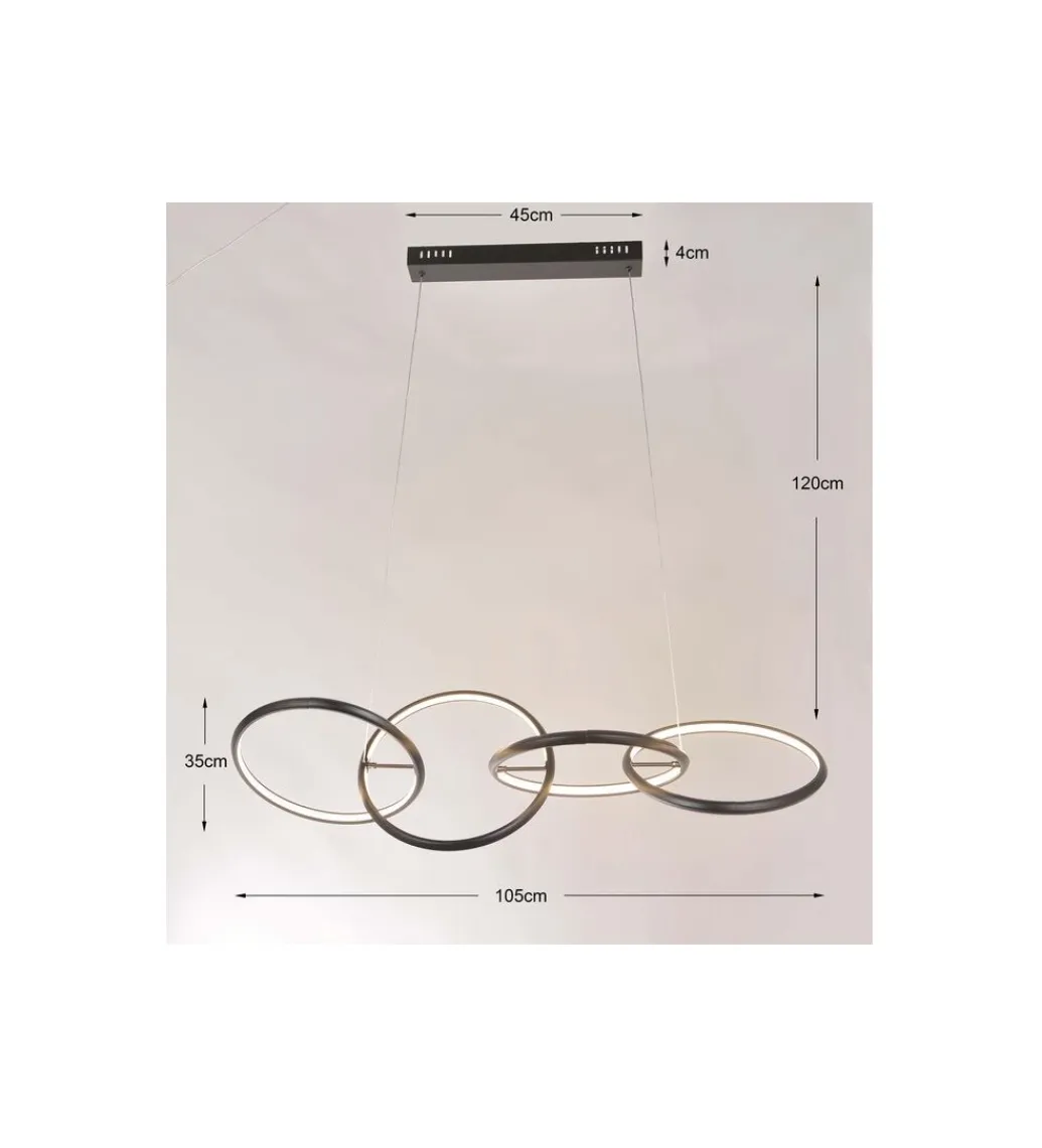 KDesign Lampa wisząca GALAXY LED 155 cm czarna