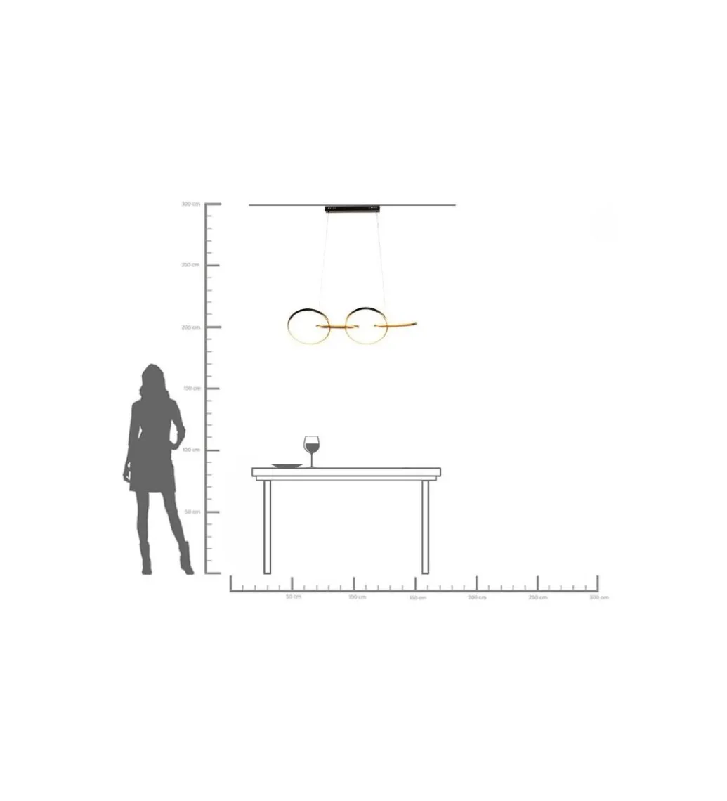 KDesign Lampa wisząca GALAXY LED 155 cm czarna