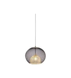 KDesign Lampa wisząca GRATO 45 cm czarno złota