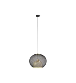 KDesign Lampa wisząca GRATO 45 cm czarno złota