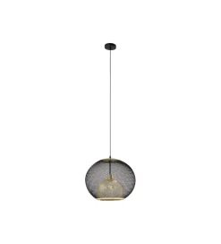 KDesign Lampa wisząca GRATO 45 cm czarno złota