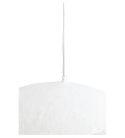 L&L Lampa wisząca LONIA 53 cm kremowa antyczny brąz