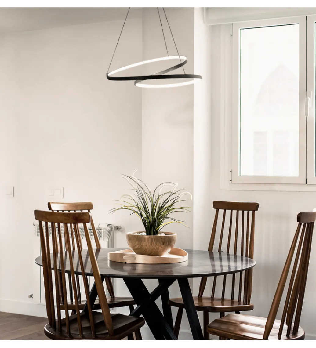 DOMENO Lampa wisząca MONA LED 60 cm czarna