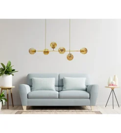 DOMENO Lampa wisząca MORIS 113 cm złota