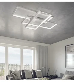 DOMENO Lampa wisząca PLAFON LED RING 80 cm szara