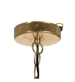Zona-Design Lampa wisząca PORBELMA 58 cm złota naturalna
