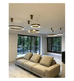 Zona-Design Lampa wisząca RING 60 cm złota