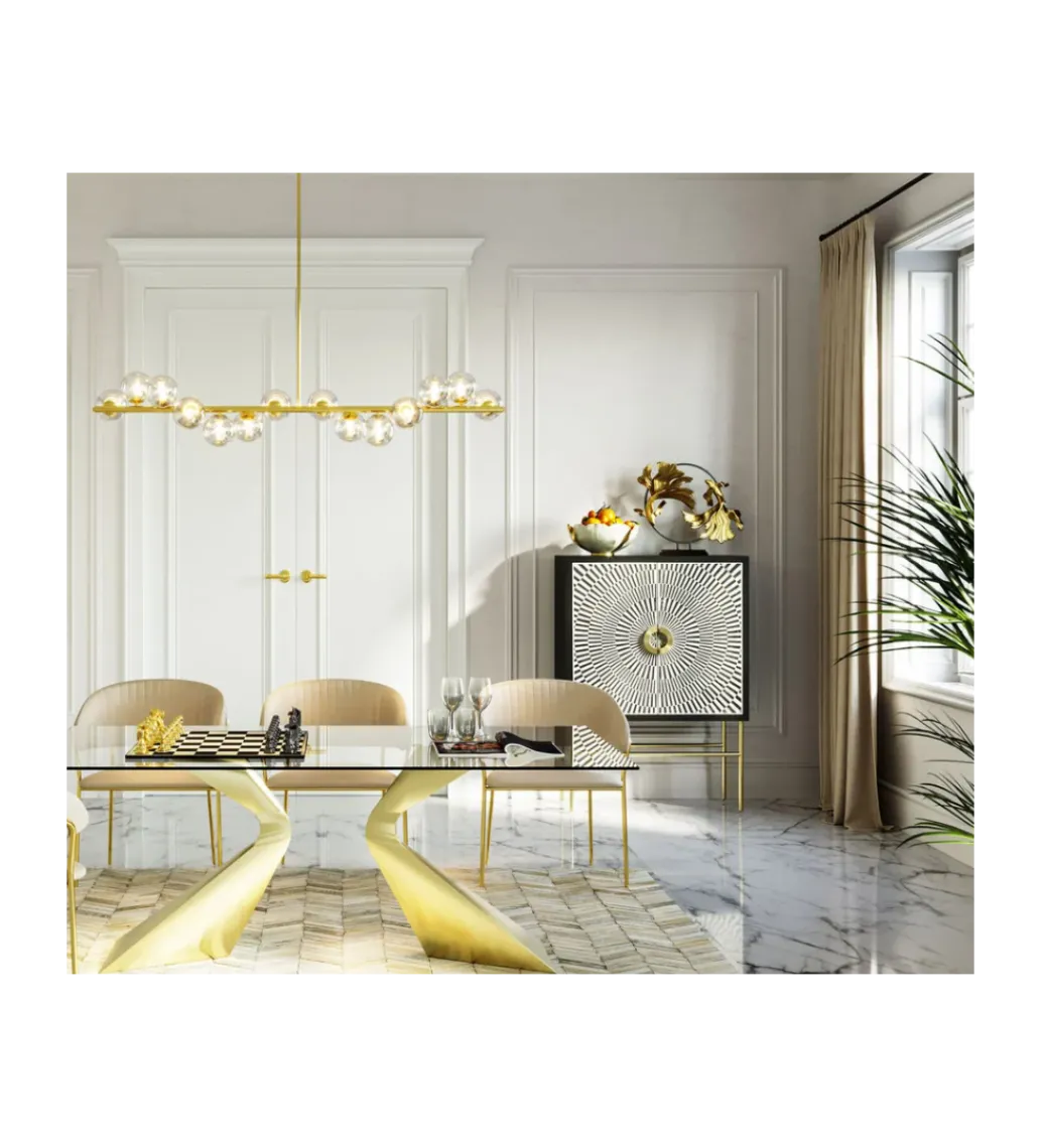 KDesign Lampa wisząca Scala Balls Brass 150 cm złota