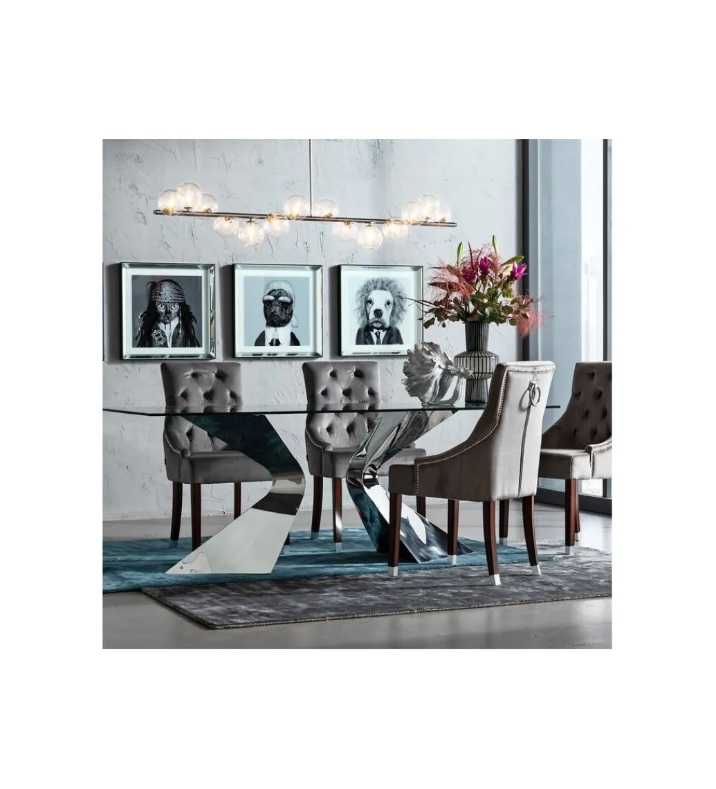 KDesign Lampa Wisząca Scala Balls Brass 155 Cm srebrna